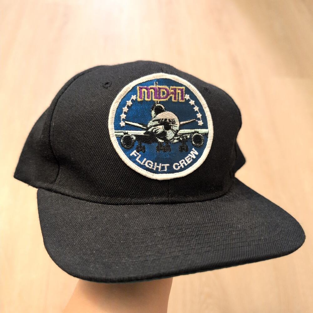 VTG MD-11 Flight Crew Airplane Pilot Snapback Hat McDonnel Douglas Boeing‎